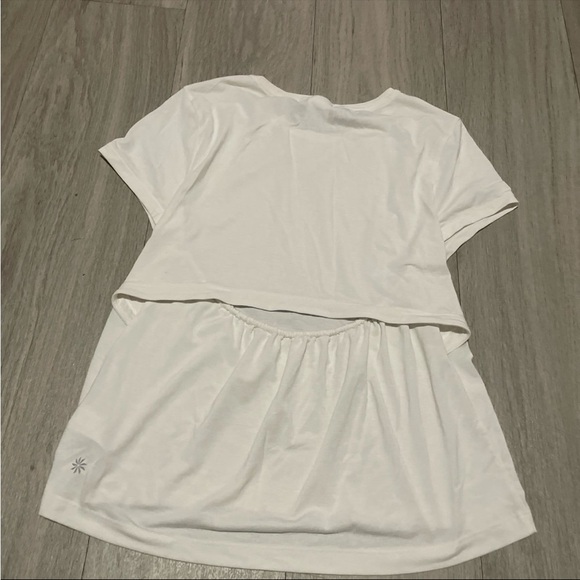 Athleta White Short Sleeve Tee - Picture 3 of 3
